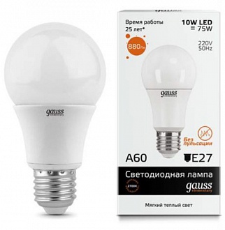  .Gauss  A60 E27 10W 2700 Elementary (23210)