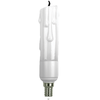 Лампа светодиод. Ecola свеча с фитилём Е14 220V 6,4W 4000 (150*37) Premium