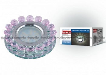 Светильник встр. Fametto Luciole DLS-L102 GU5,3 LED подсветка 3Вт хром/стекло розовый 10000   