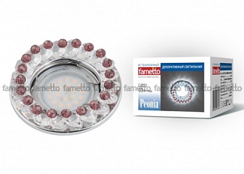 Светильник встр. Fametto Peonia DLS-P115 GU5,3 хром/стекло прозрачный 10549