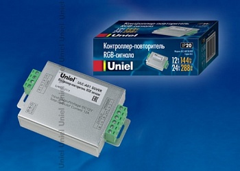 Контроллер-повторитель Uniel для светодиодных лент RGB ULC-A01 Silver
