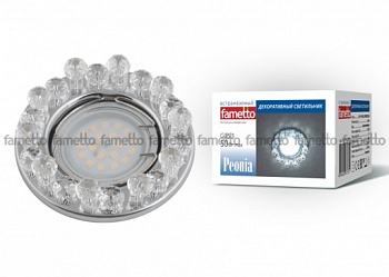 Светильник встр. Fametto Peonia DLS-P118 GU5,3 хром/стекло прозрачный 10553