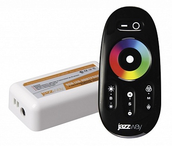 Контроллер Jazzway 12V 216W 18A RGB с радиопультом управления черный 497770
